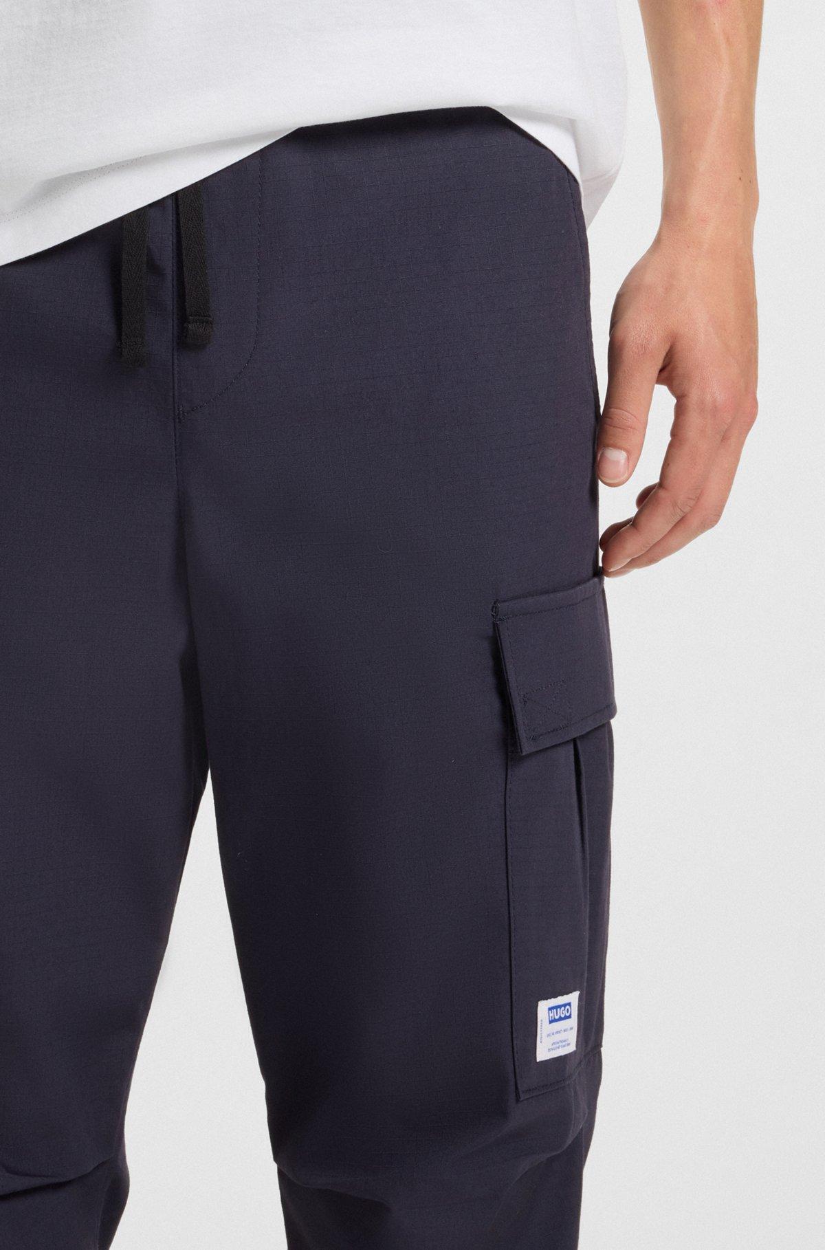 Relaxed-fit trousers in ripstop fabric Product Image