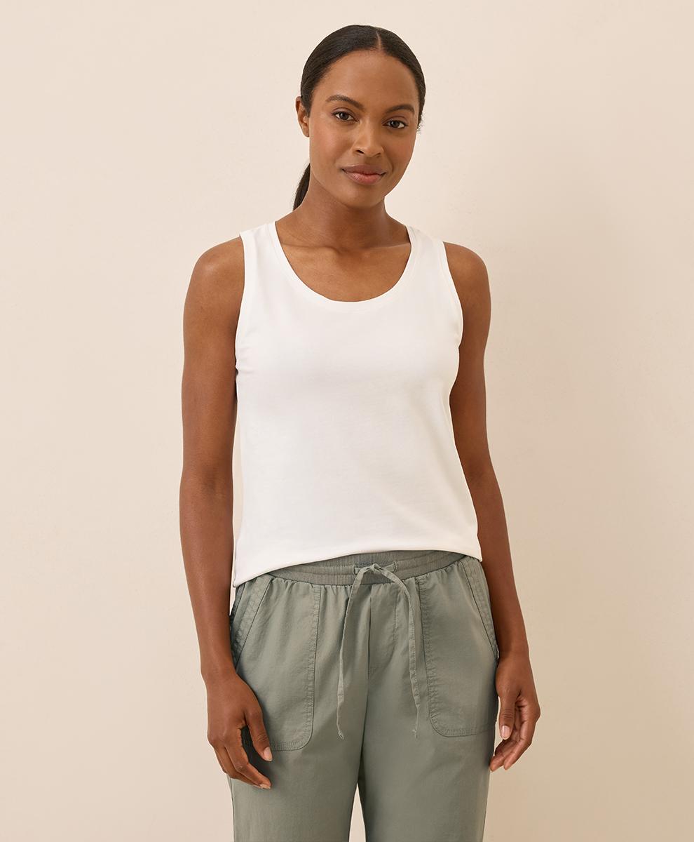 Womens Luxe Stretch Jersey Tank L Product Image