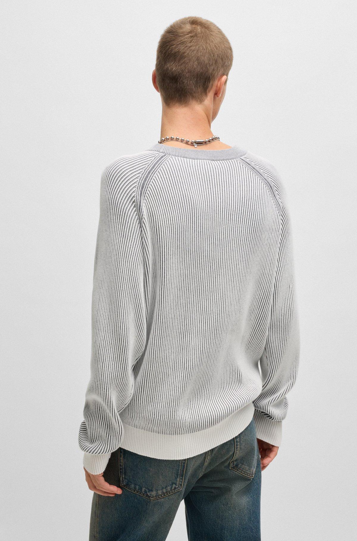 Cotton sweater with two-tone ribbing Product Image