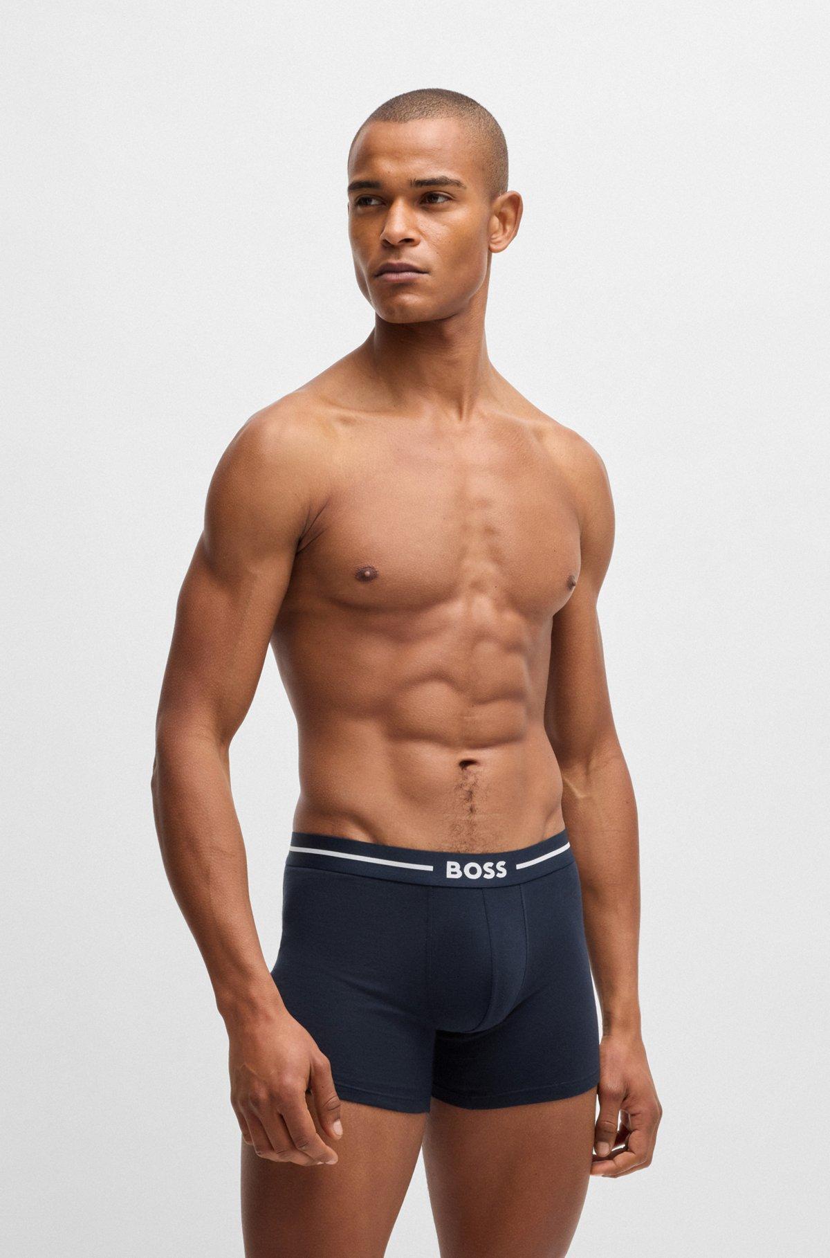 Three-pack of boxer briefs with logo stripe waistbands Product Image