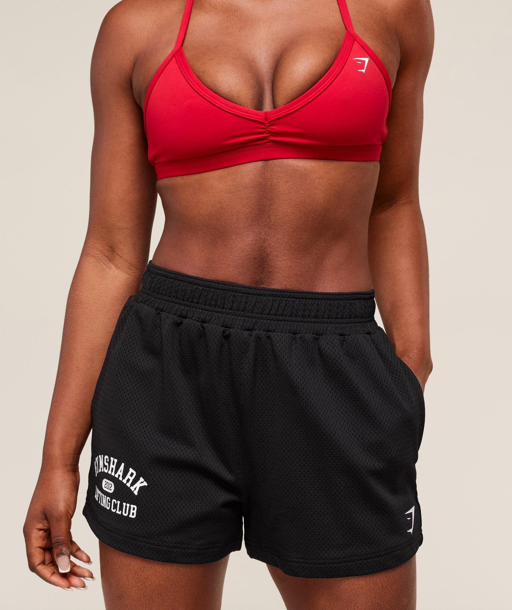 Gymshark Lifting Club Mesh Shorts - Black Female Product Image