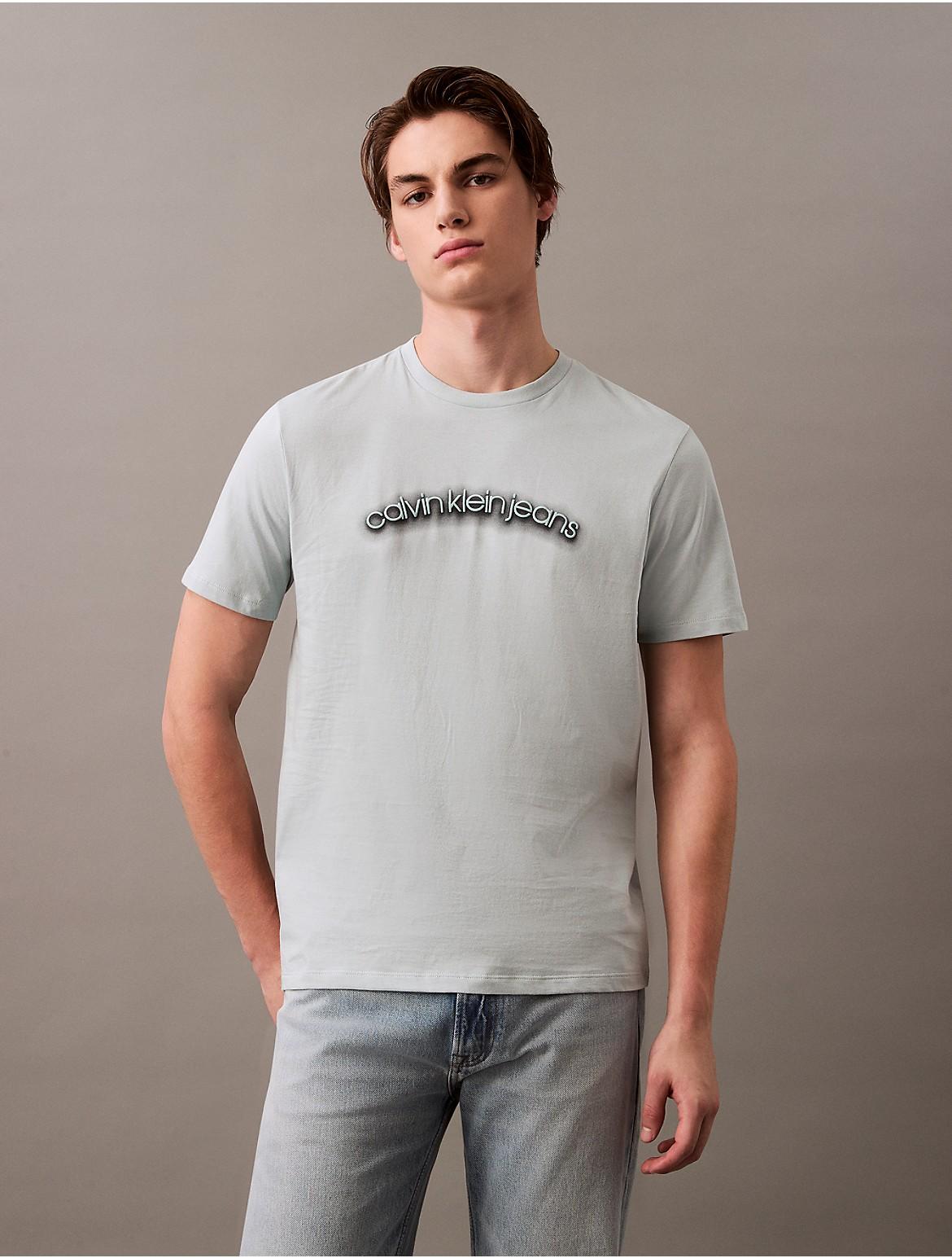 Calvin Klein Mens Arched Logo Graphic Classic T-Shirt - White Product Image