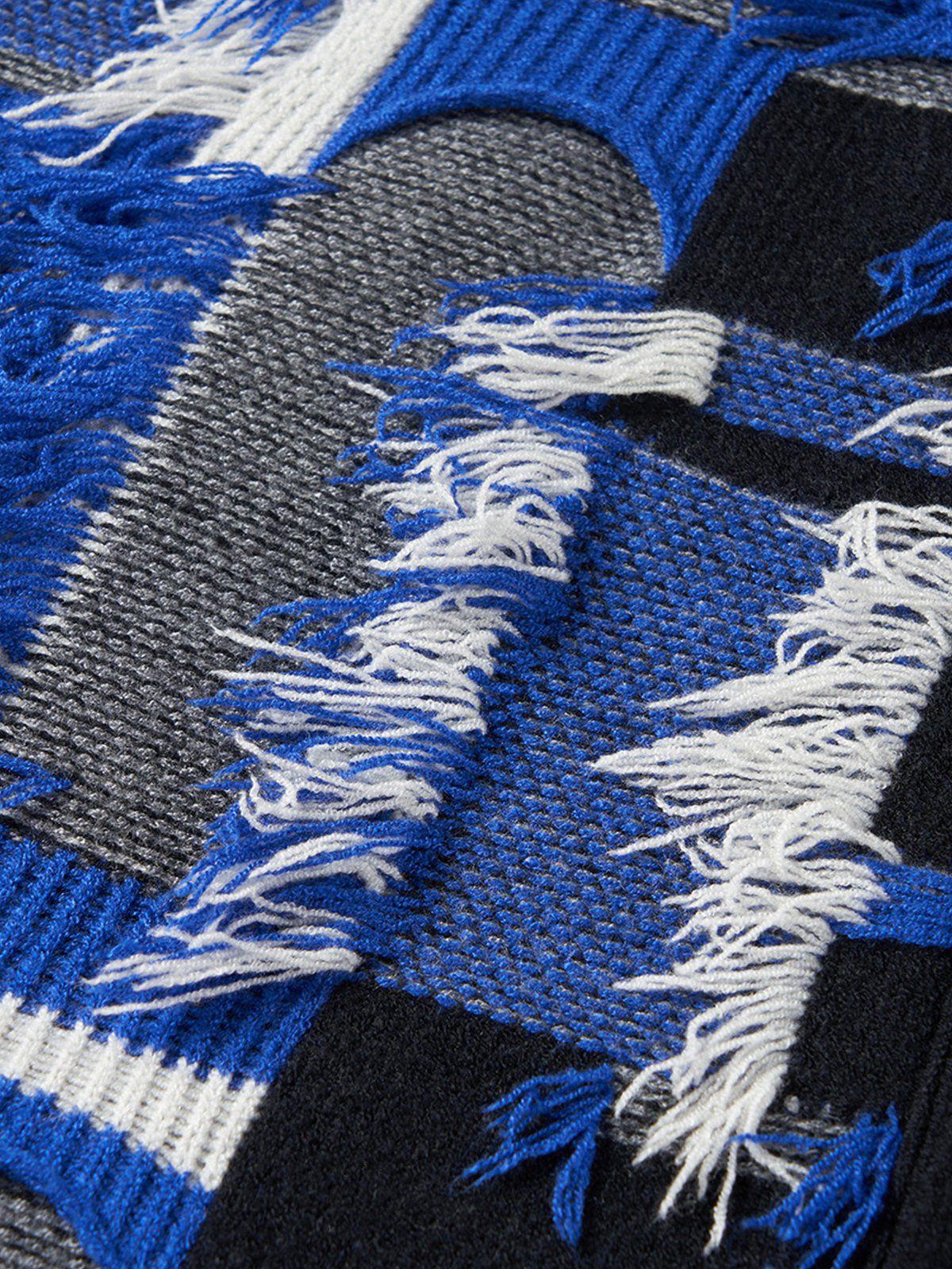 Aelfric Eden Tassel Patchwork V-Neck Cardigan Product Image