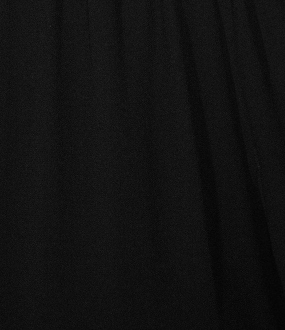 Eileen Fisher Silk Georgette Crepe Elastic Waist Pants Product Image