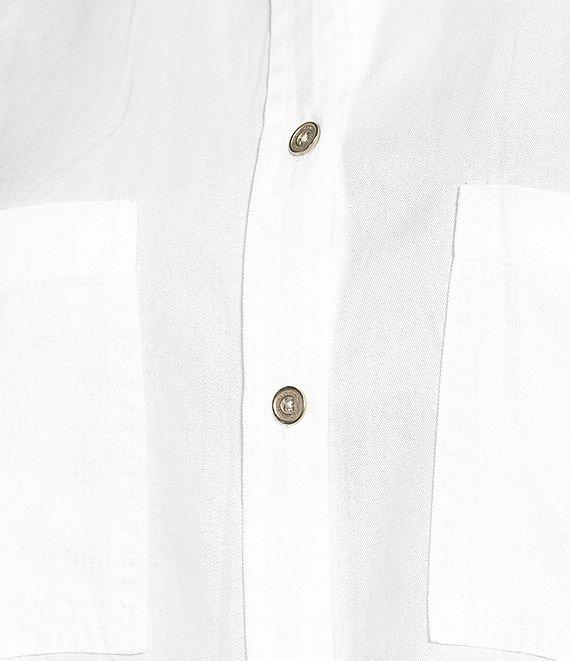 DKNY by Donna Karan Jeans Garment Dye Roll-Tab Sleeve Button Front Shirt Product Image
