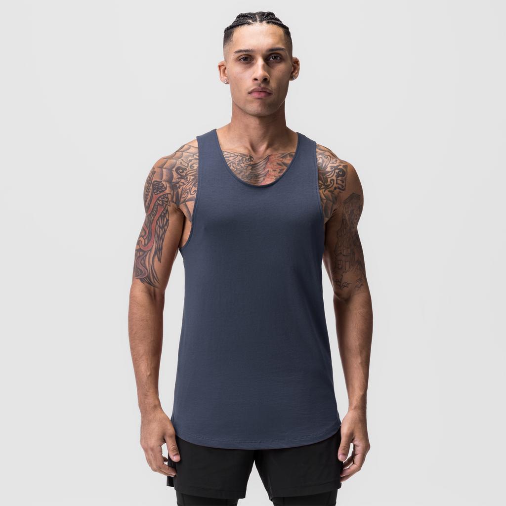 0808. Supima® Vented Tank - Navy Product Image