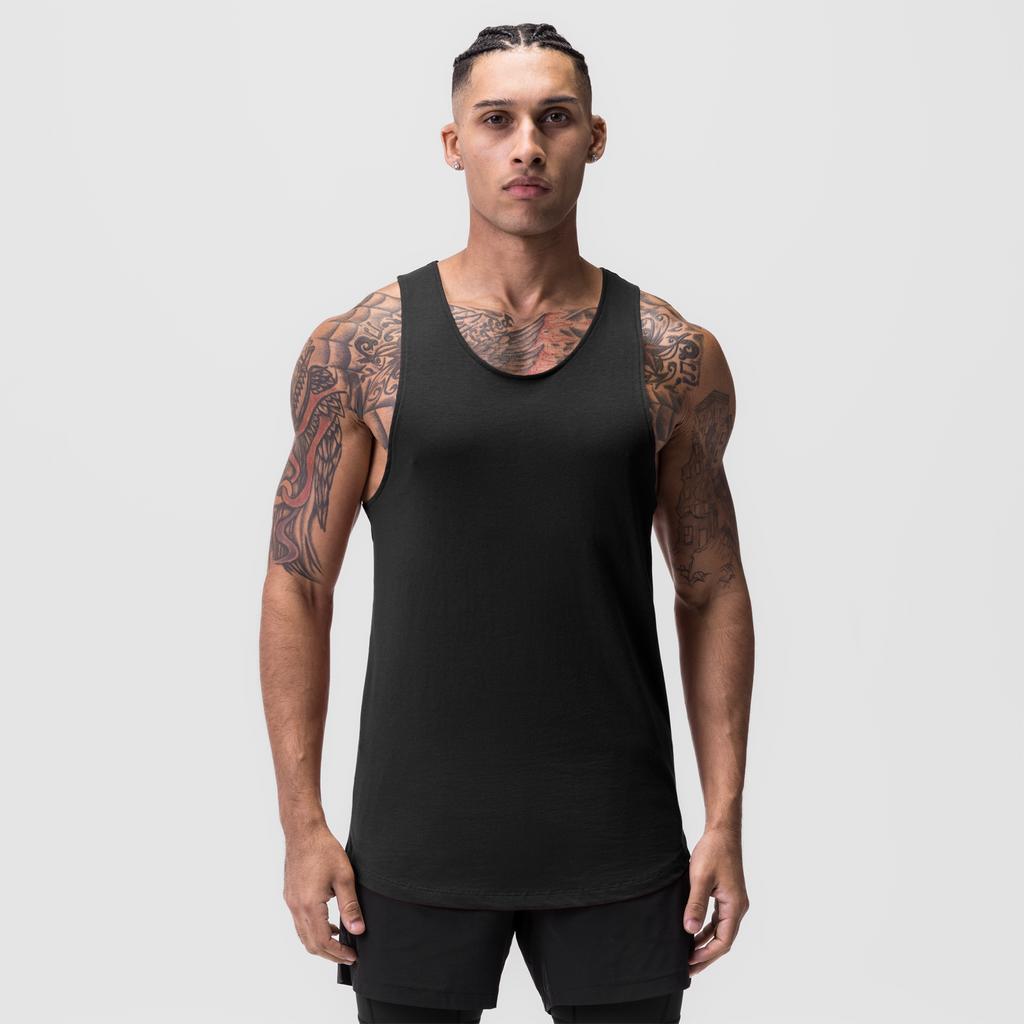 0808. Supima® Vented Tank - Black Product Image