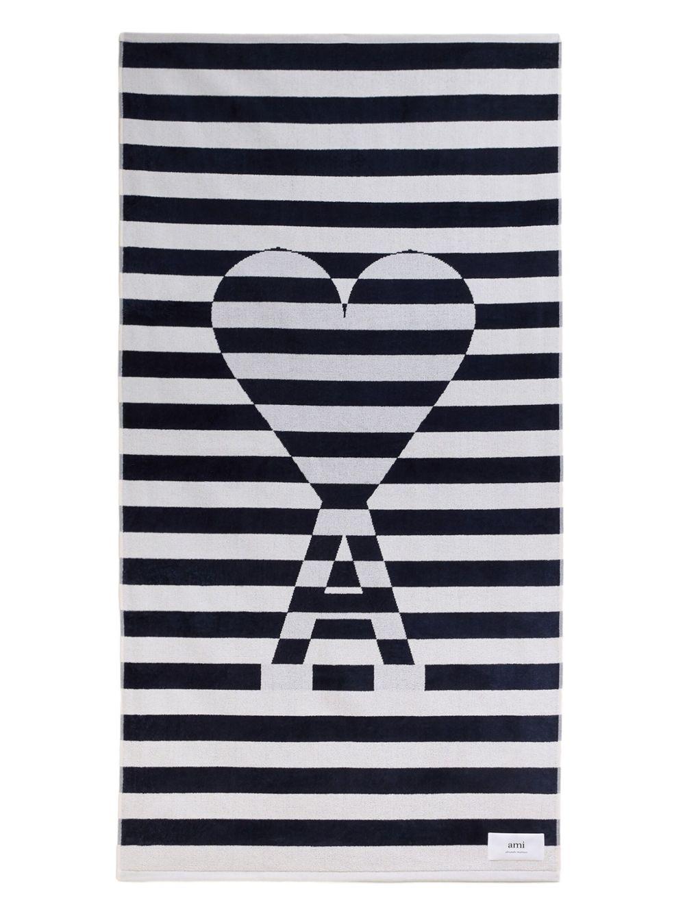 Ami de Coeur striped beach towel Product Image