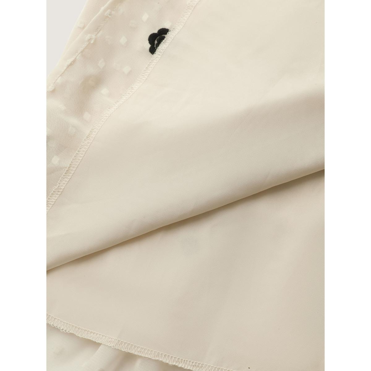 Plus Size Sheer Textured Ruffled Hem Midi Dress Apricot Women Romantic Mock Neck Extra Long Sleeve Curvy BloomChic 18-20/2X Product Image