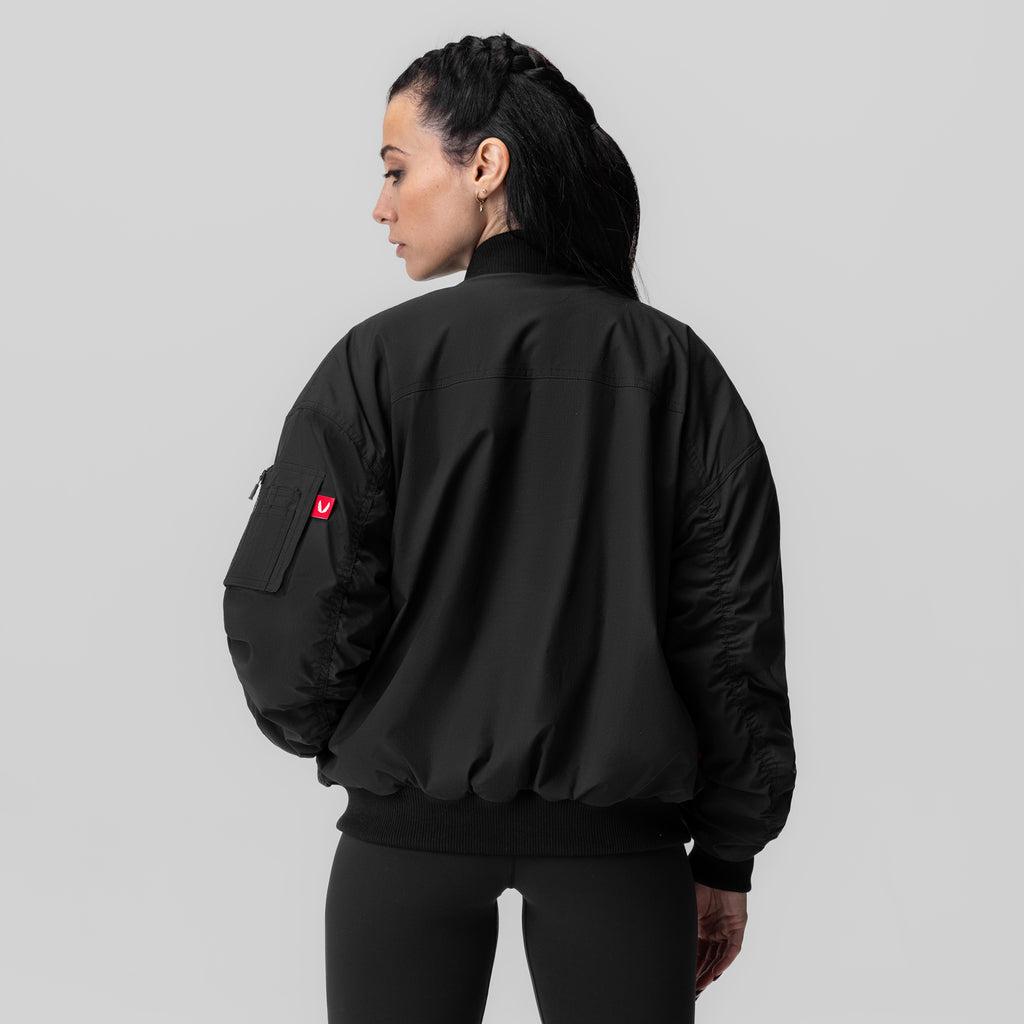 1004. Women's Sherpa-Lined Insulated Bomber Jacket - Black Female Product Image