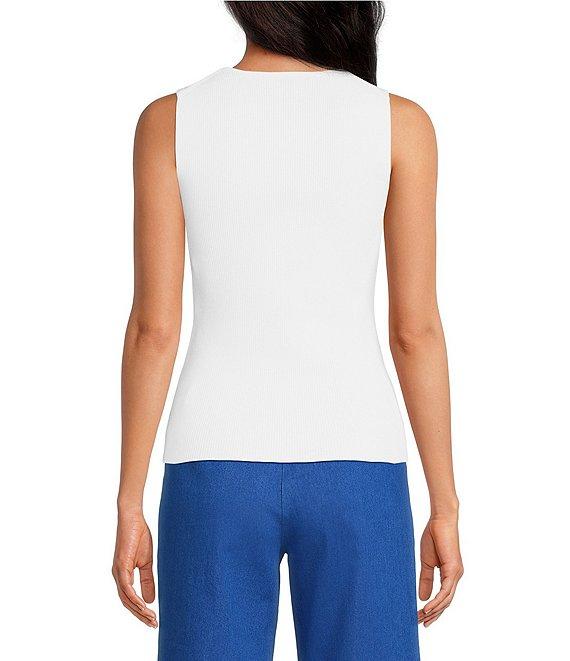 Lucy Paris Eris Knit V-Neck Sleeveless Fitted Vest Product Image