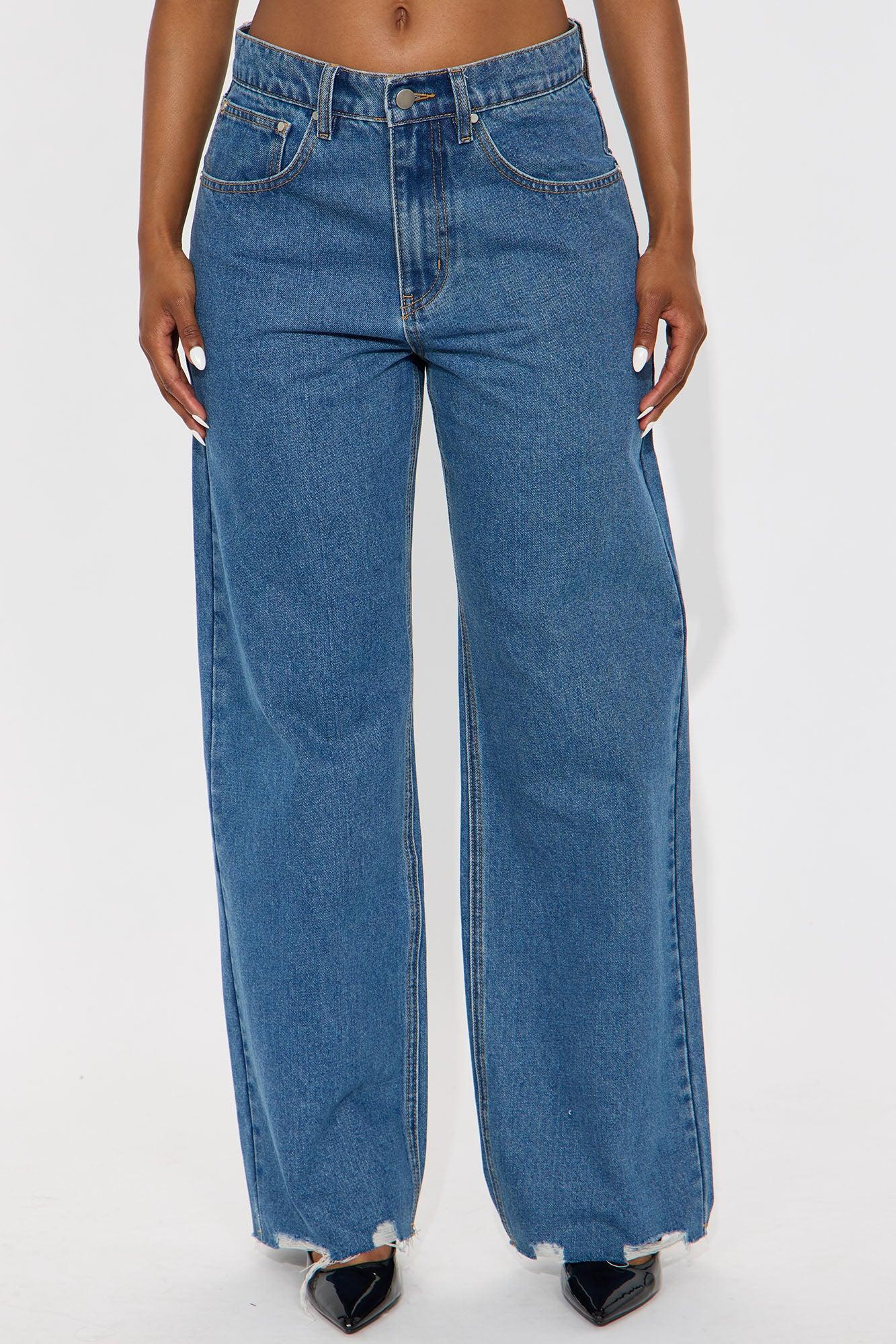 Timeless Straight Leg Dad Jeans - Medium Wash Female Product Image