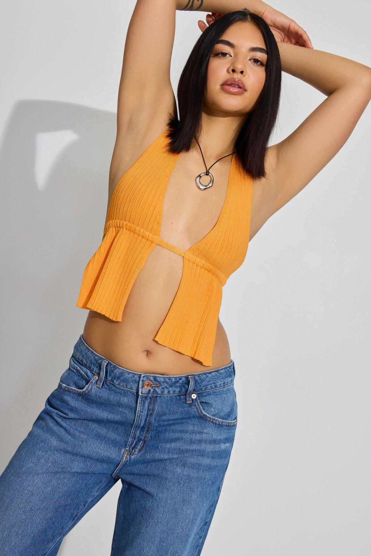 Plunge Flyaway Halter Top Product Image