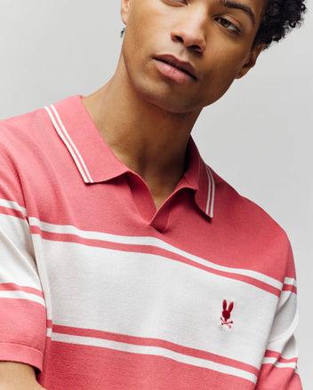 MENS ZAVIAN STRIPE KNIT POLO - MT0400055 Male Product Image