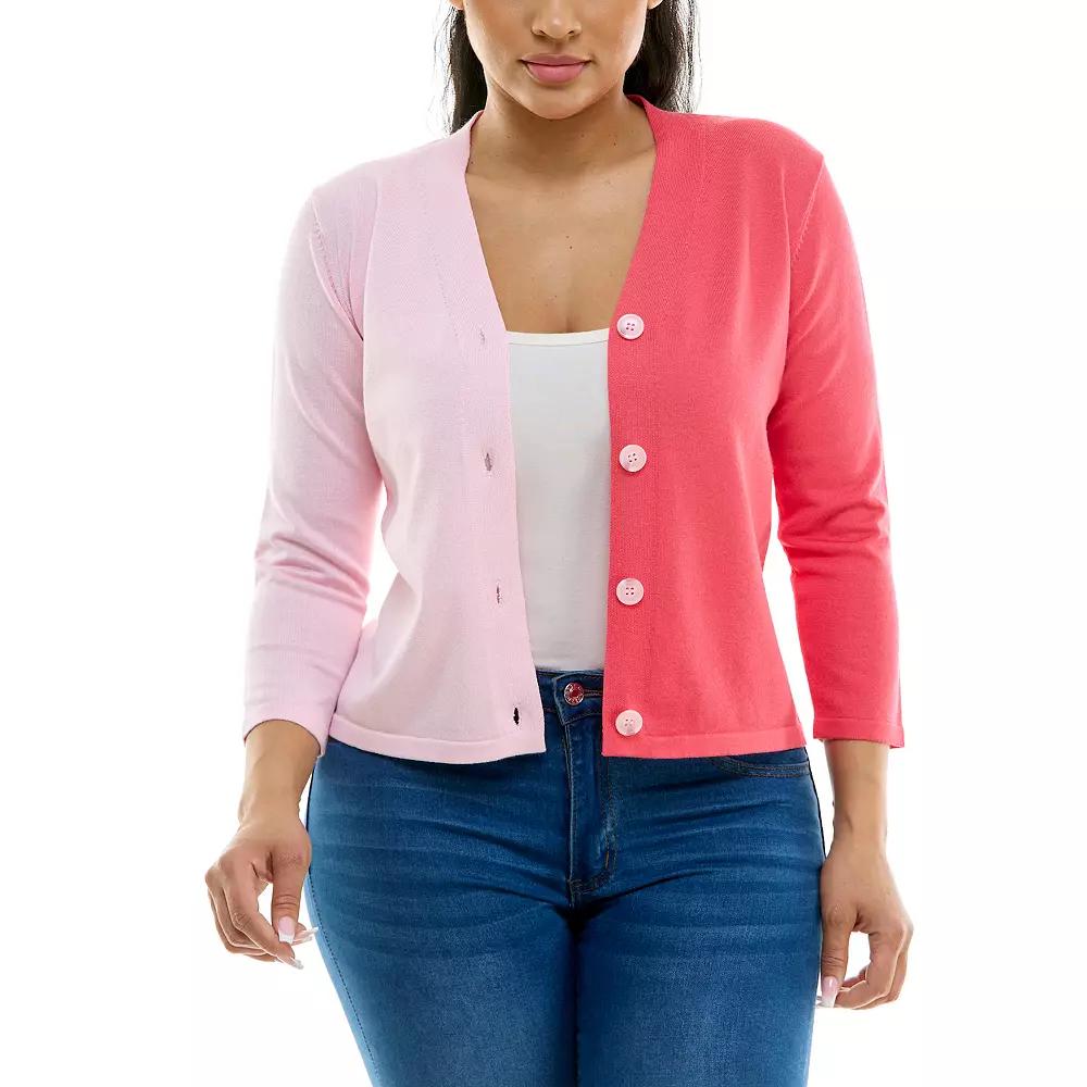 Women's Nina Leonard Colorblock Sweater,  Product Image