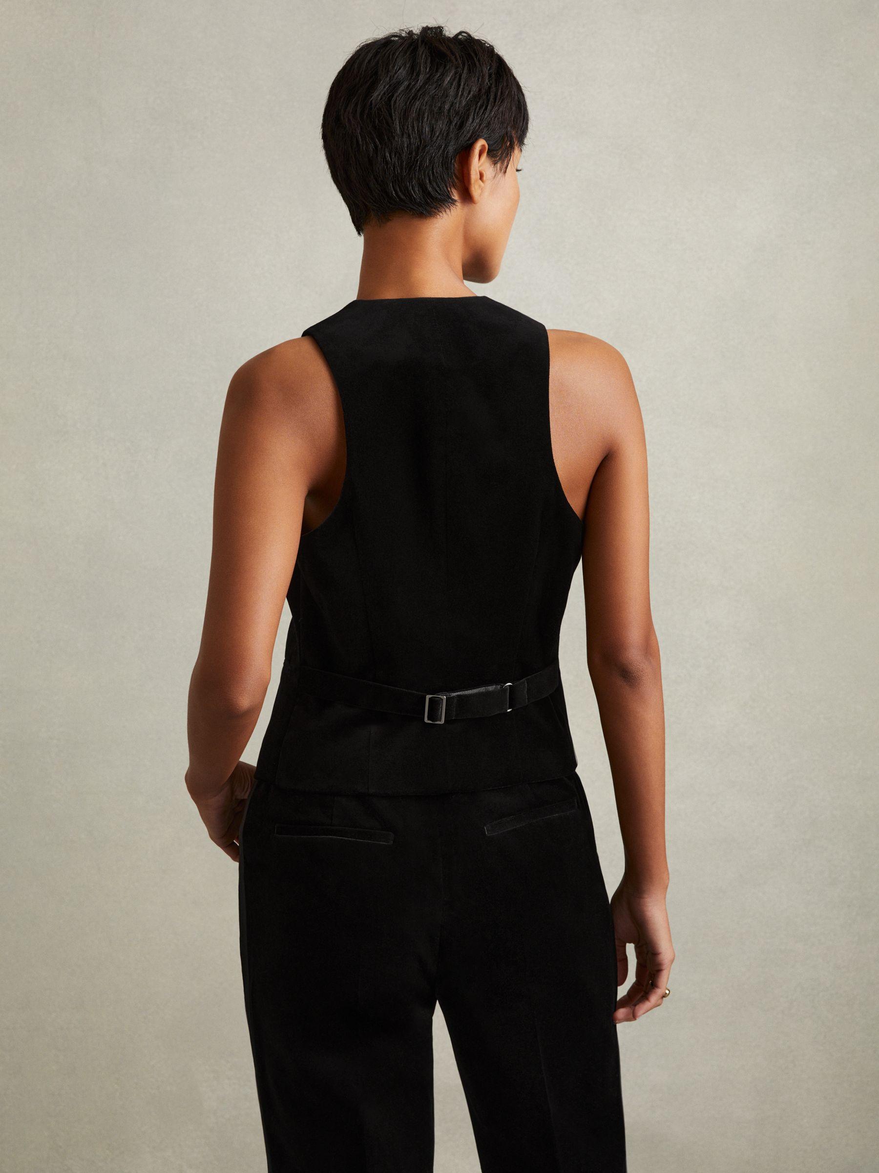 Parisa Black Velvet Single Breasted Suit Waistcoat Product Image