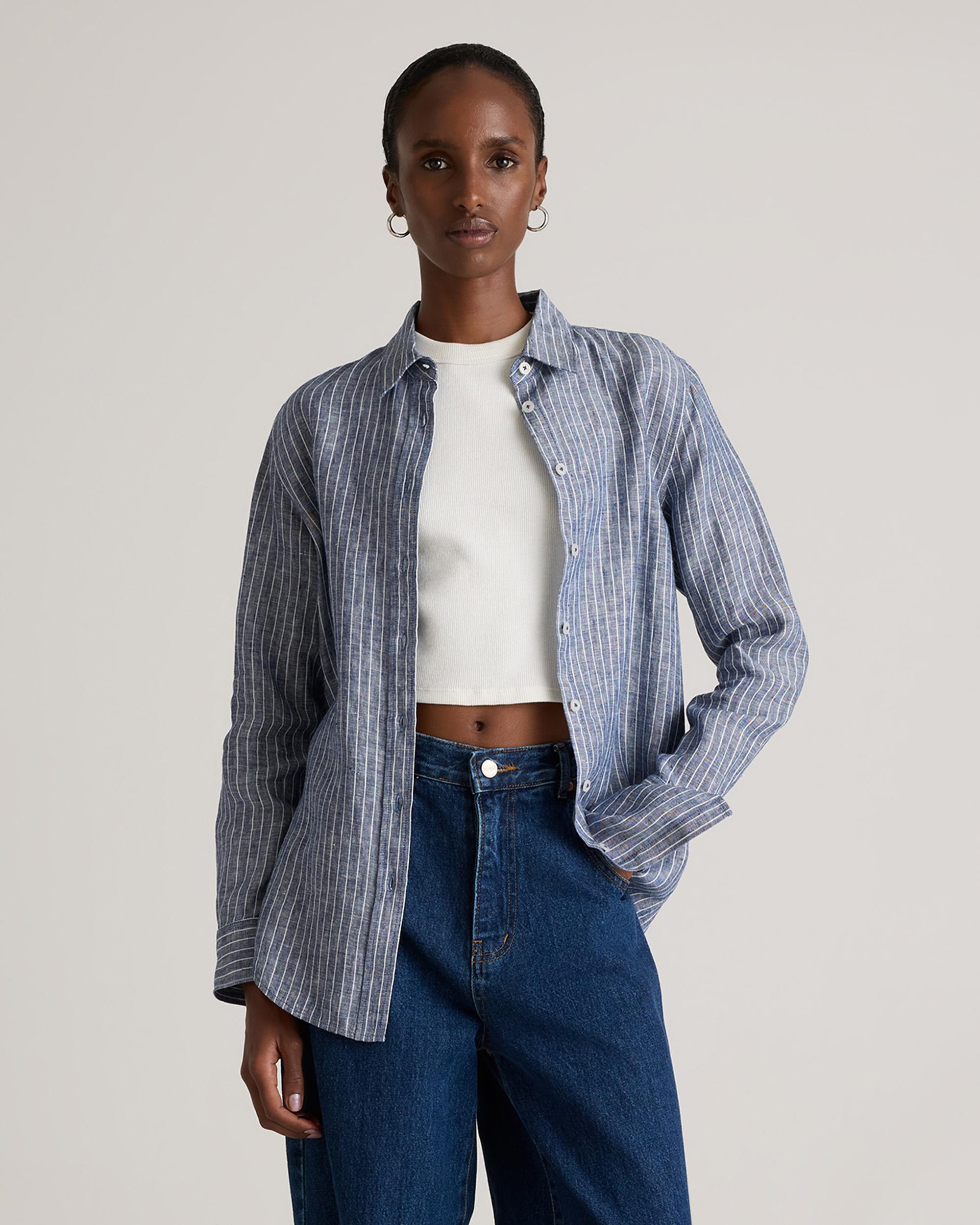 Quince | Women's 100% European Linen Long Sleeve Shirt Product Image