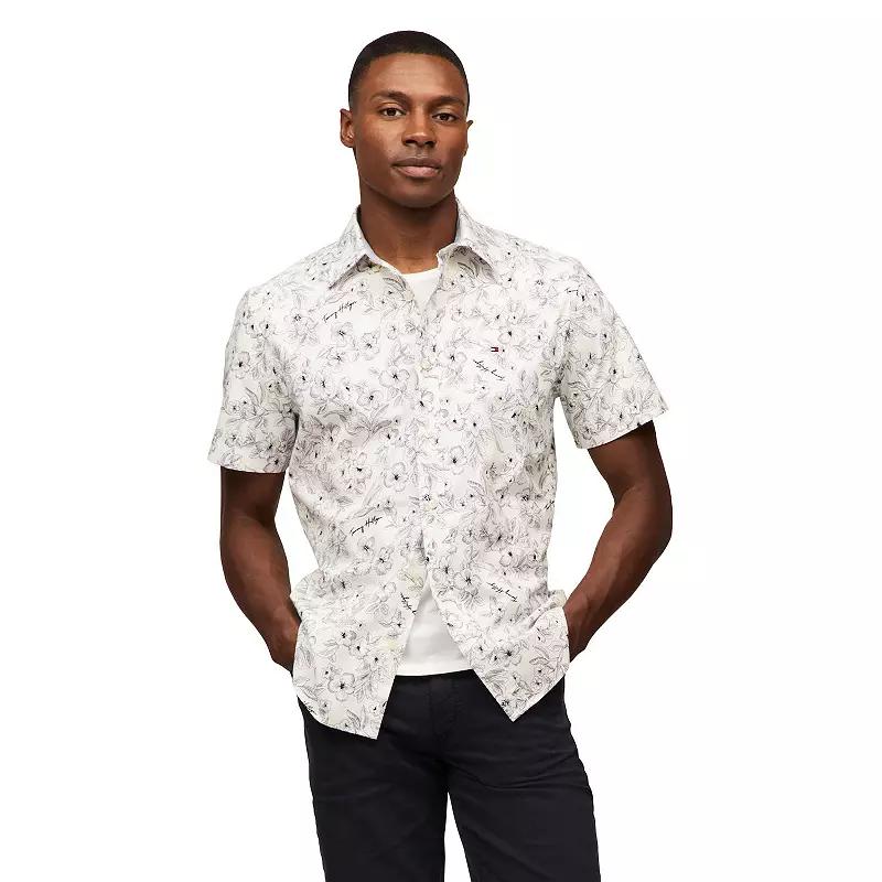 Men's Tommy Hilfiger Short Sleeve Printed Shirt,  Product Image