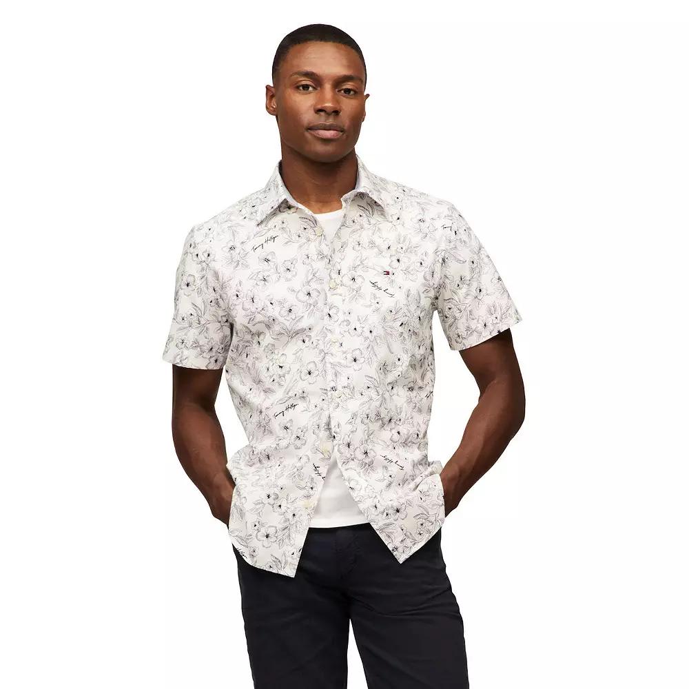 Men's Tommy Hilfiger Short Sleeve Printed Shirt,  Product Image