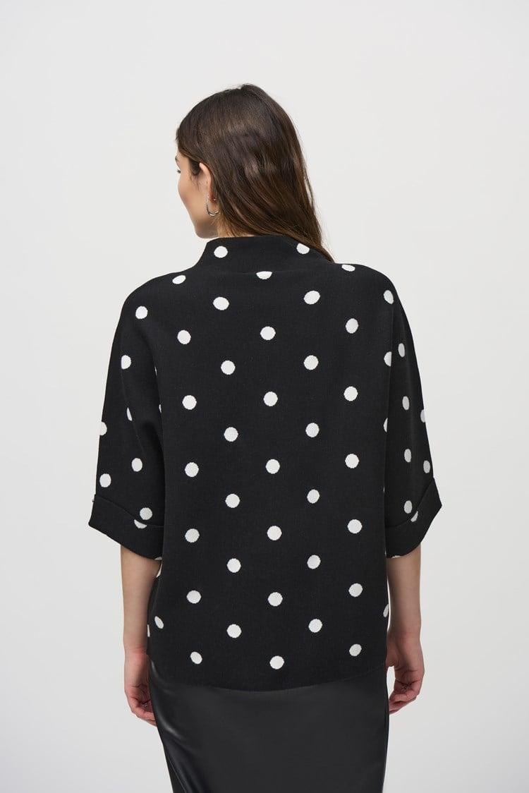Jacquard Sweater Dot Print Top Product Image