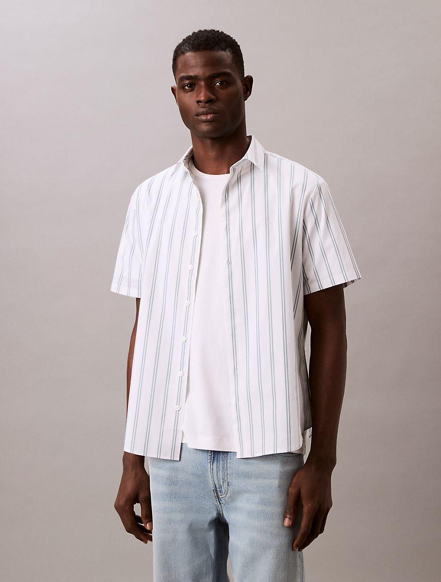 Poplin Stripe Classic Button-Down Shirt  Product Image