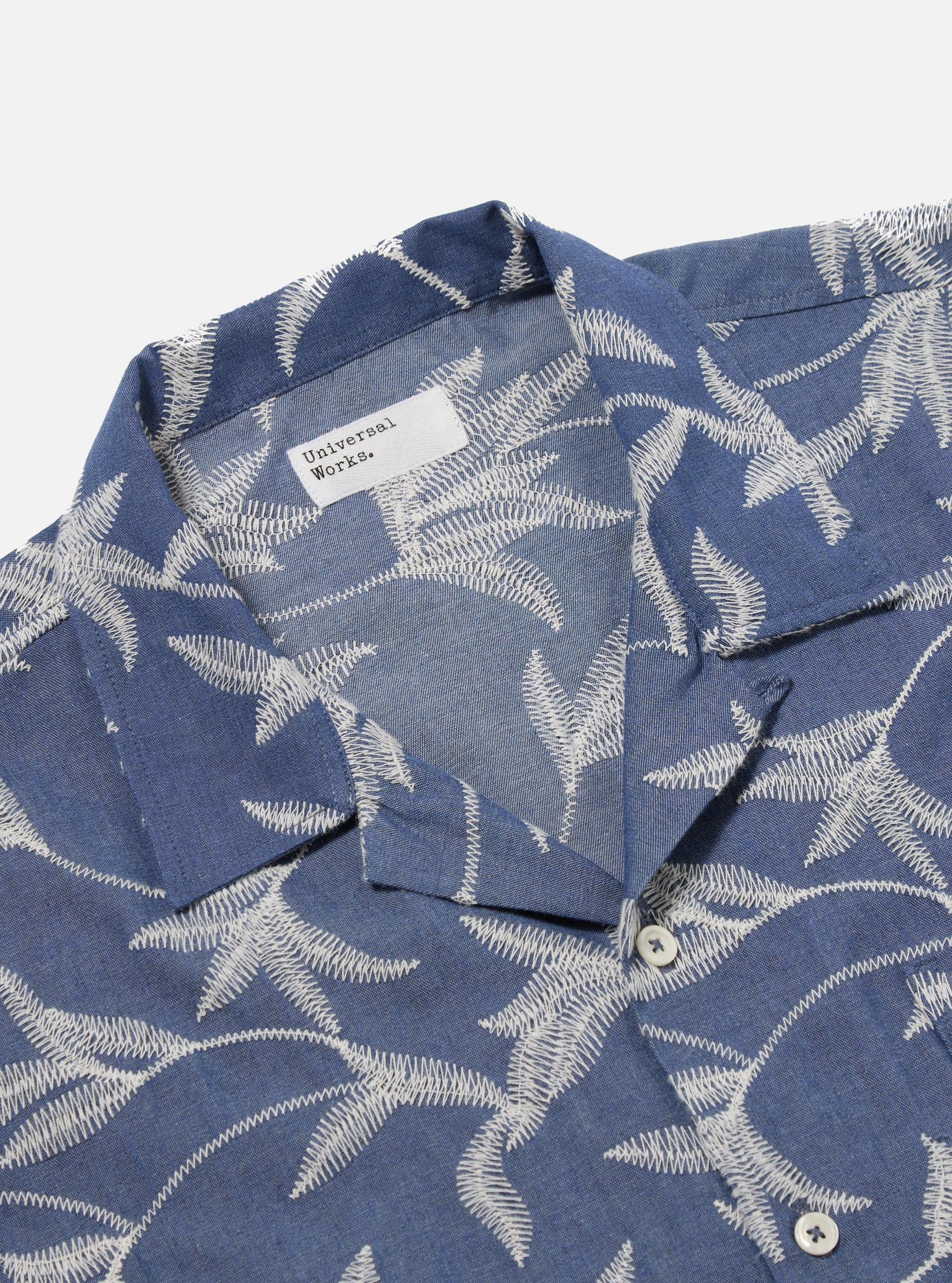 Indigo Summer Jungle Cotton Road Shirt Product Image