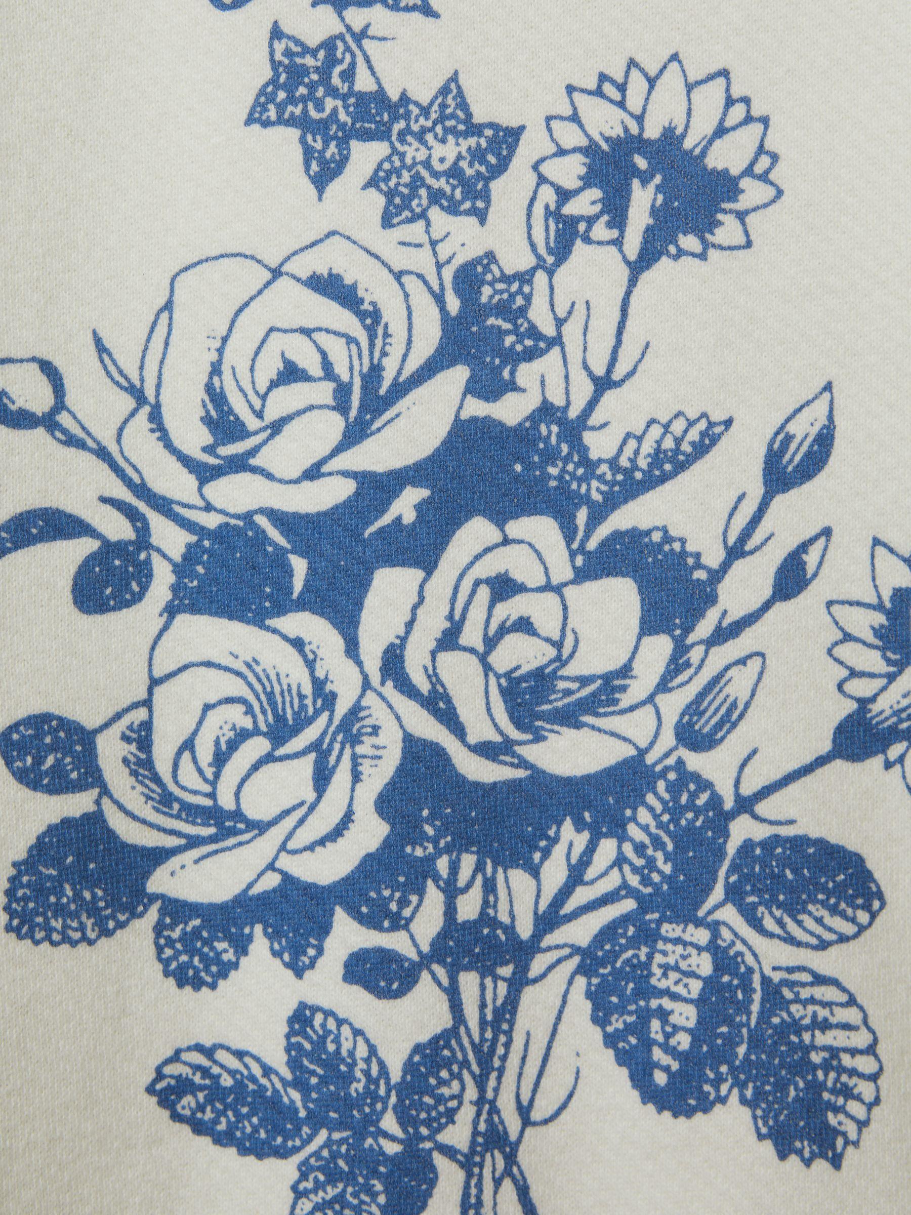 Paige Cotton Terry Graphic Top in White Product Image