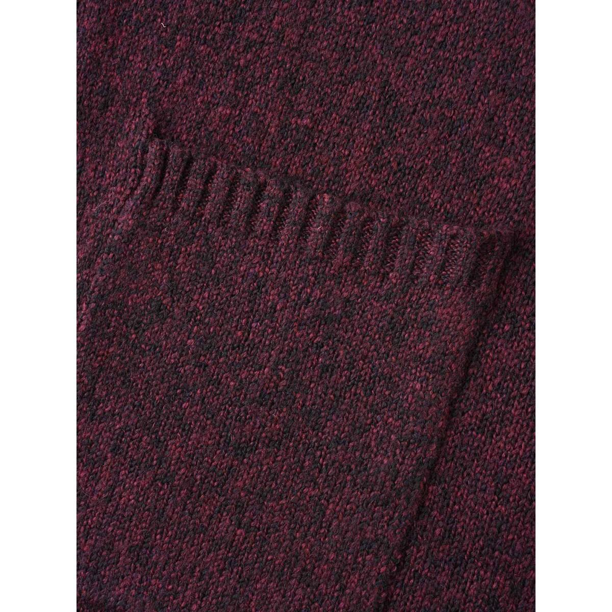 Plus Size Solid Patch Pocket Long Knit Cardigan Deepred Women Casual Loose Long Sleeve Everyday Cardigans BloomChic 28/5X Product Image