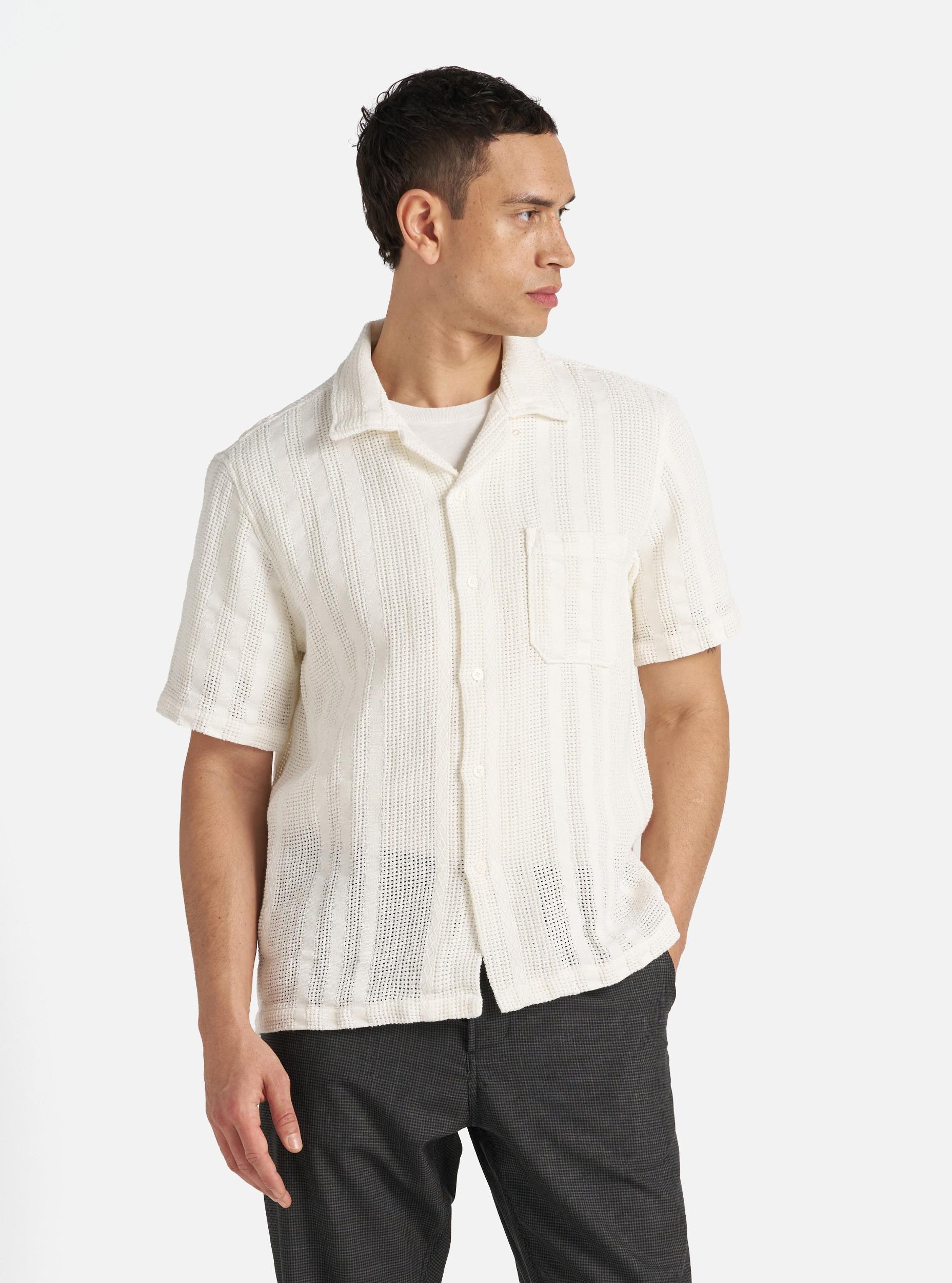 Universal Works Road Shirt in Ecru Reef Cotton Product Image