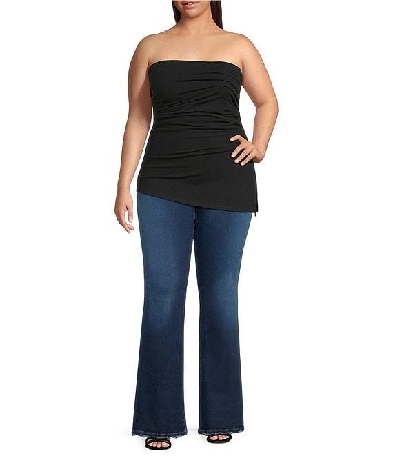 Good American Plus Size Super Stretch Jersey Strapless Asymmetrical Hem Tube Top Product Image