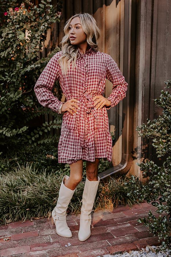 Orchard Stroll Plaid Mini Dress Product Image