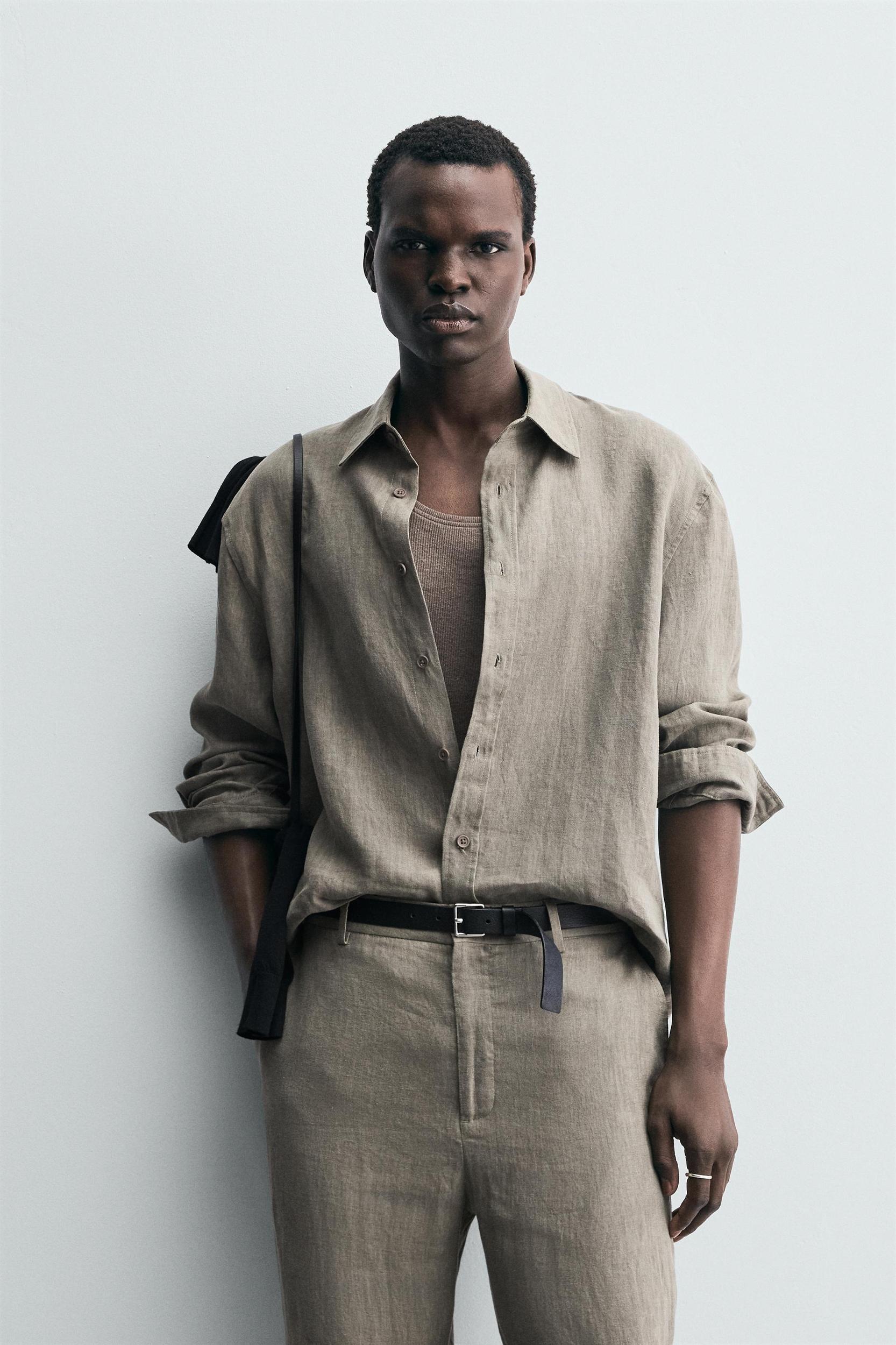 WASHED 100% LINEN SHIRT Product Image