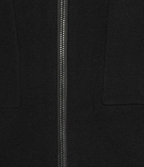 Murano Comfortable Lux Jersey Zip Coat Front Sweater Product Image