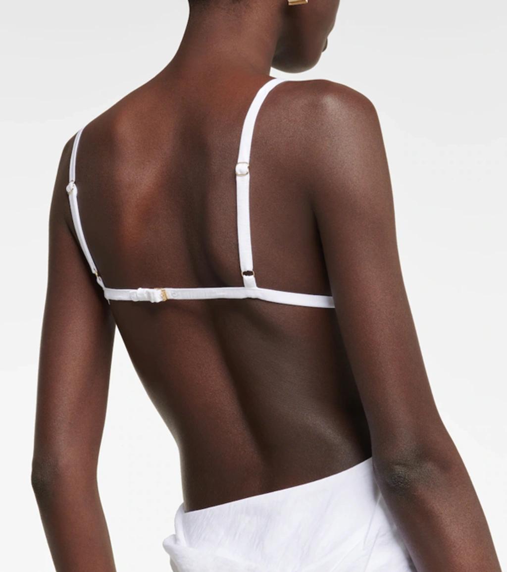 JACQUEMUS La Robe Saudade Long Viscose Blend Dress In White Product Image