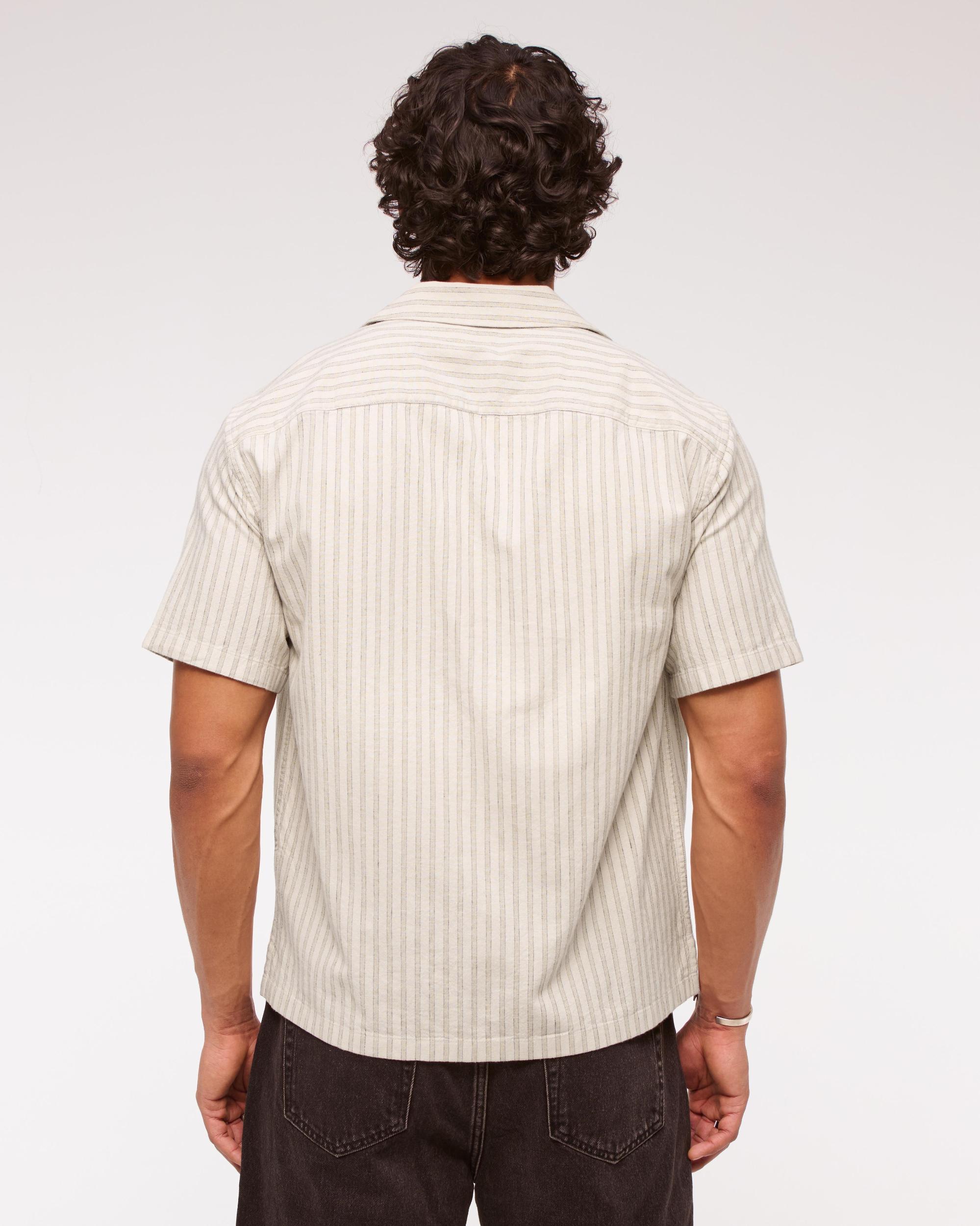 Camp Collar Summer Linen-Blend Shirt Product Image