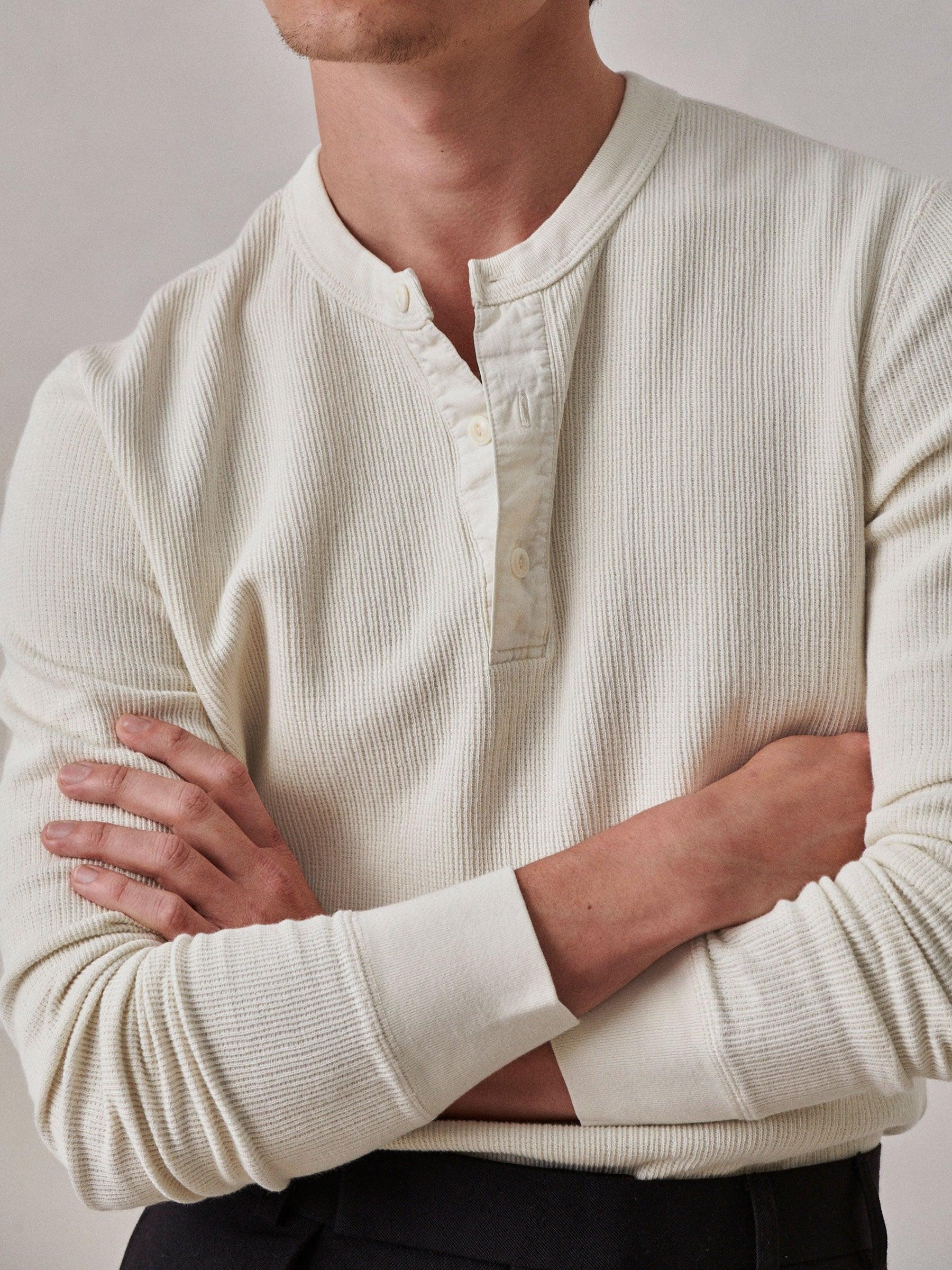 Natural Vintage Thermal Henley Product Image