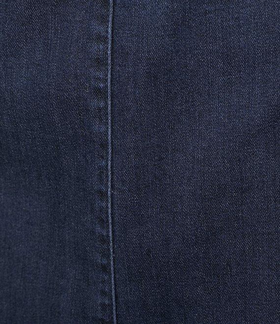 Intro Petite Size Nia Denim Tummy Control Waist Pull-On Pencil Skirt Product Image