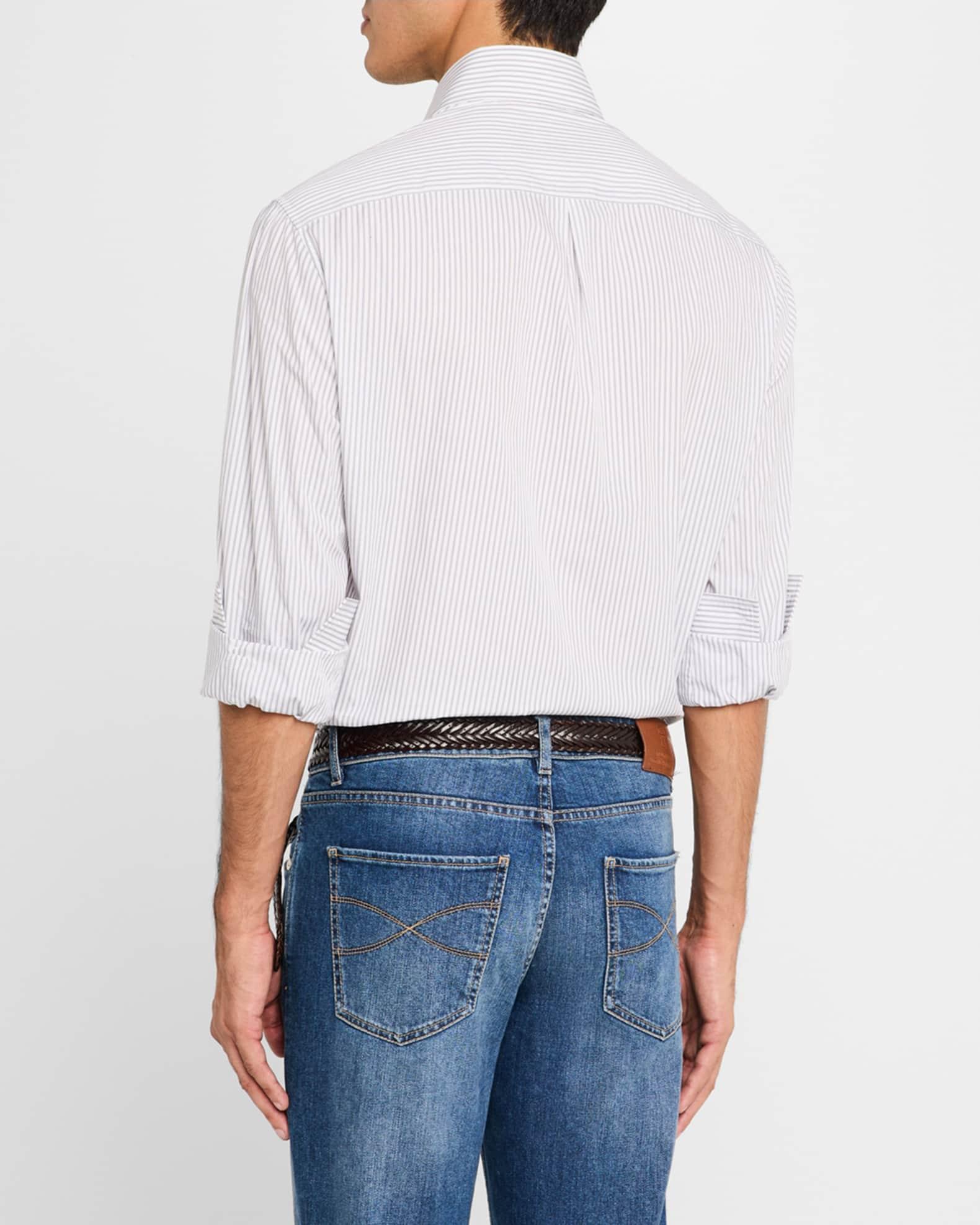 Men's Modern-Fit Stripe Dress Shirt Product Image