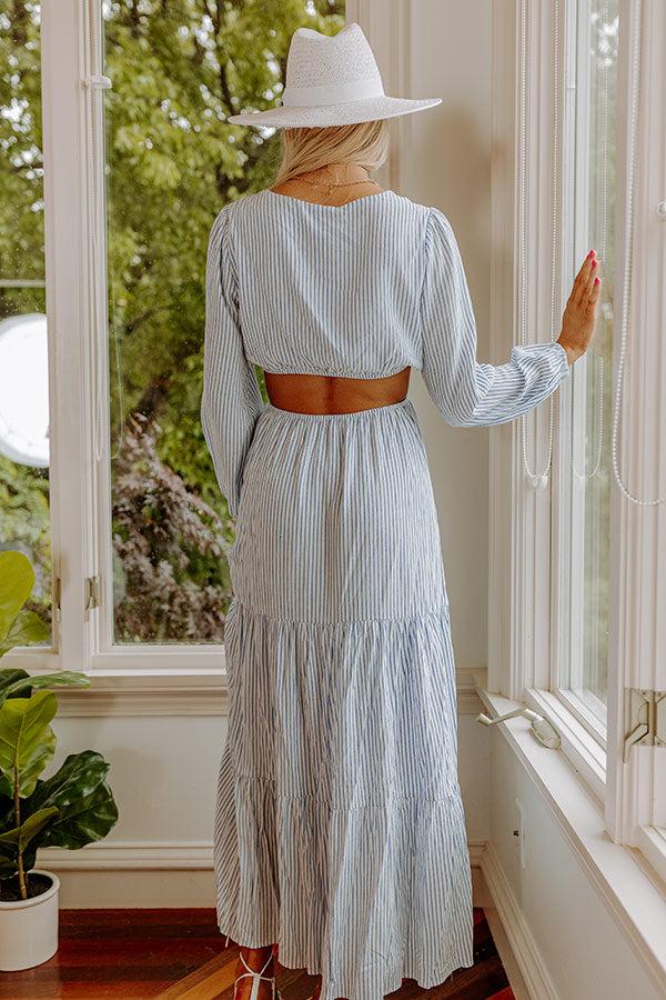Sweet By The Sea Cut Out Maxi in Blue Product Image