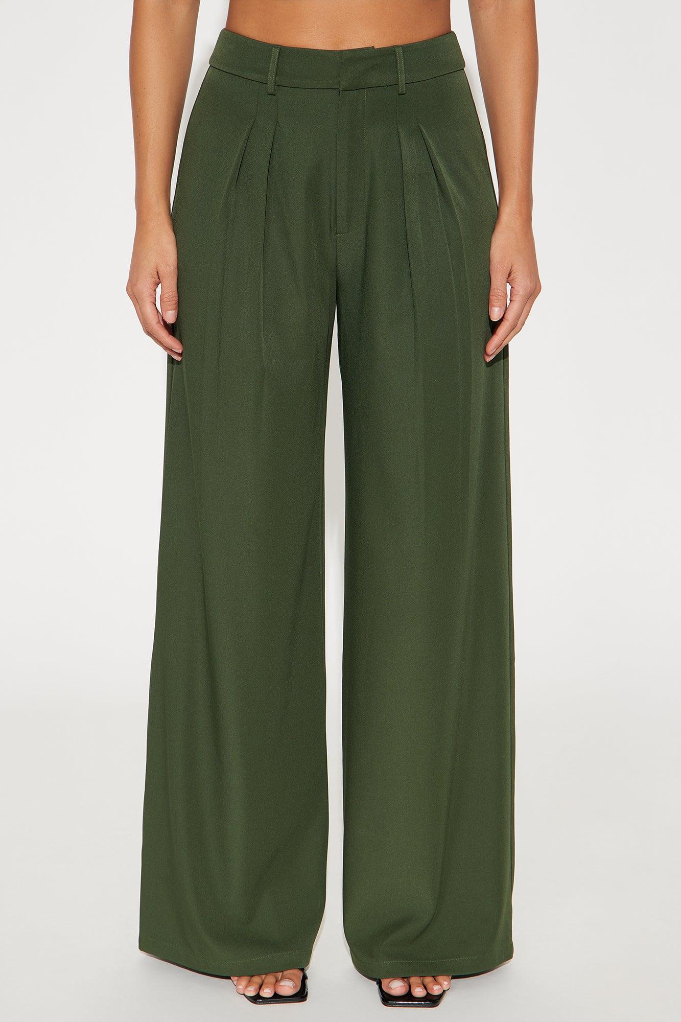 Keep Your Cool Wide Leg Trouser - Hunter Product Image