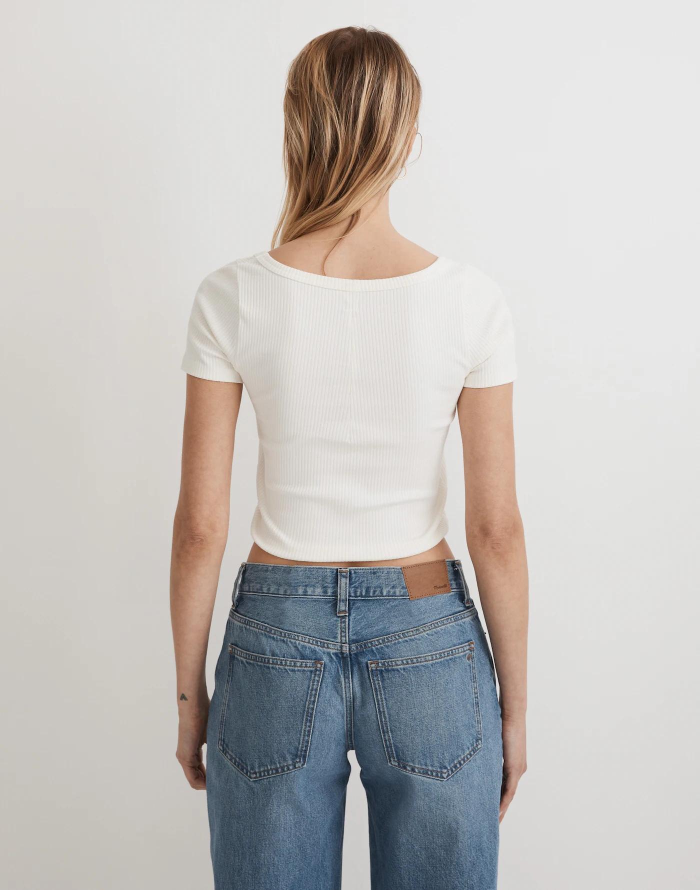 Square-Neck Crop Tee in Sleekhold Product Image