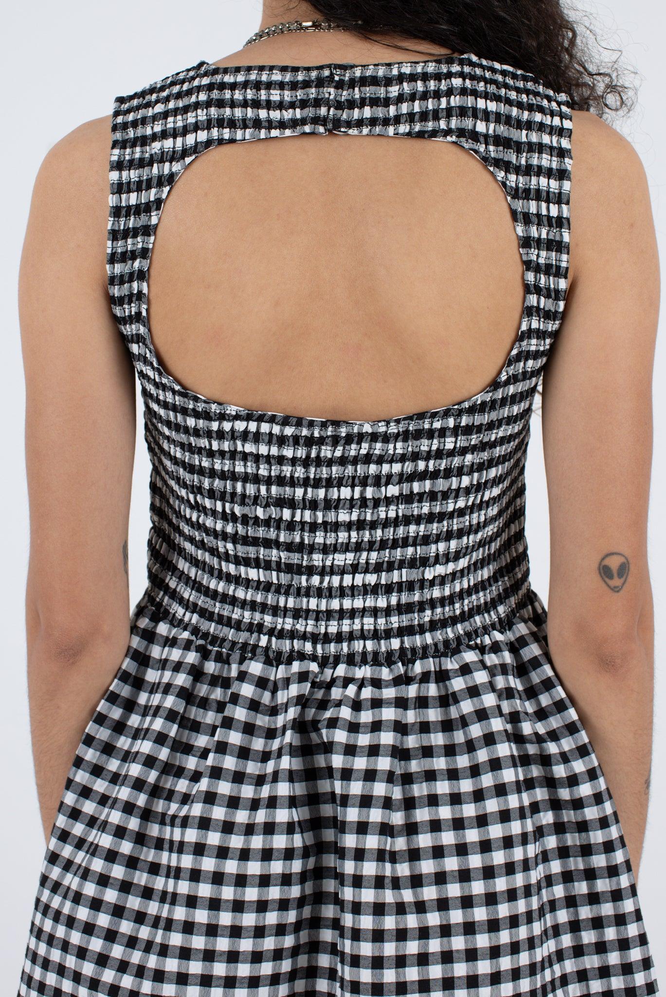Garden Dress - Black Check Product Image