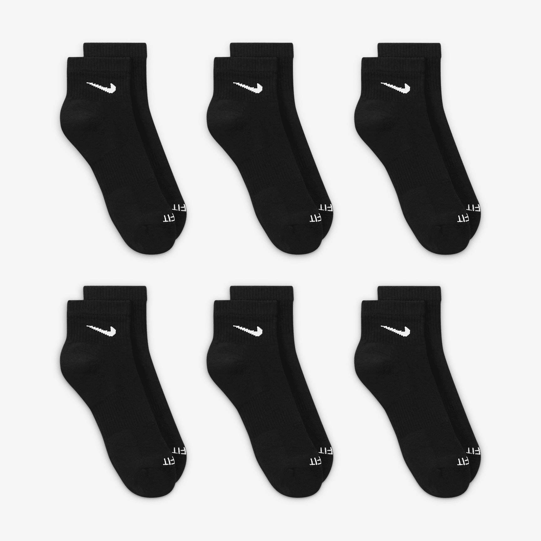 Nike Mens Everyday Plus Cushioned Training Ankle Socks (6 Pairs) | SX6899-010 Product Image