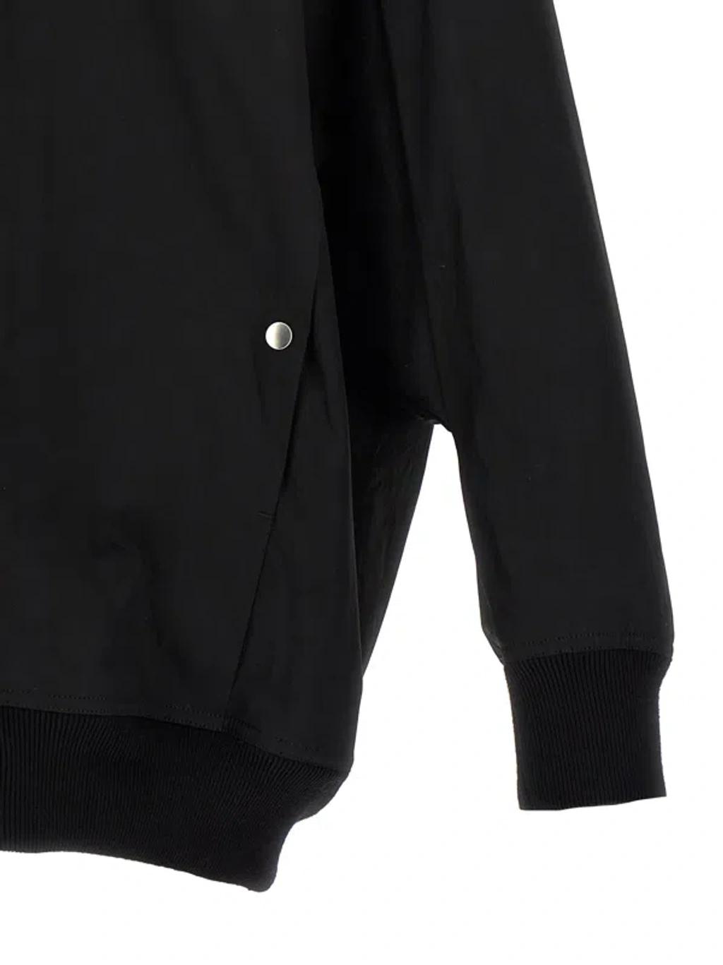 RICK OWENS Black Hollywood Jumbo Flight Bomber Jacket In 09 Black Product Image