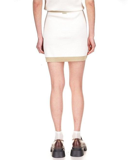 Michael Kors Metallic Trim Pencil Mini Skirt Product Image