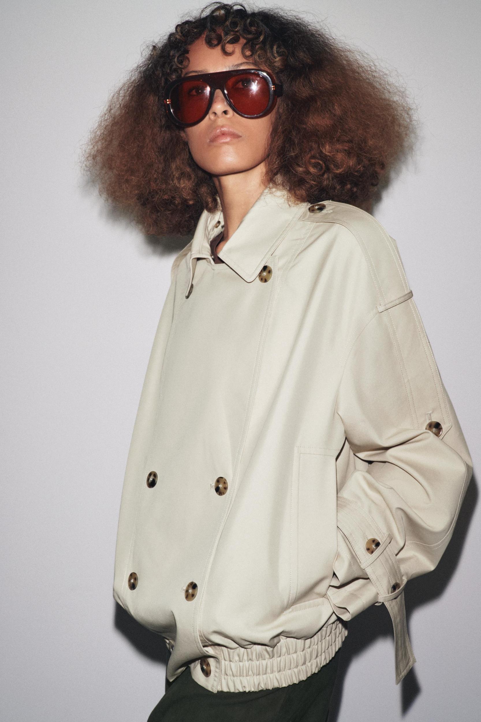 ZW COLLECTION WATER REPELLENT SHORT TRENCH COAT Product Image