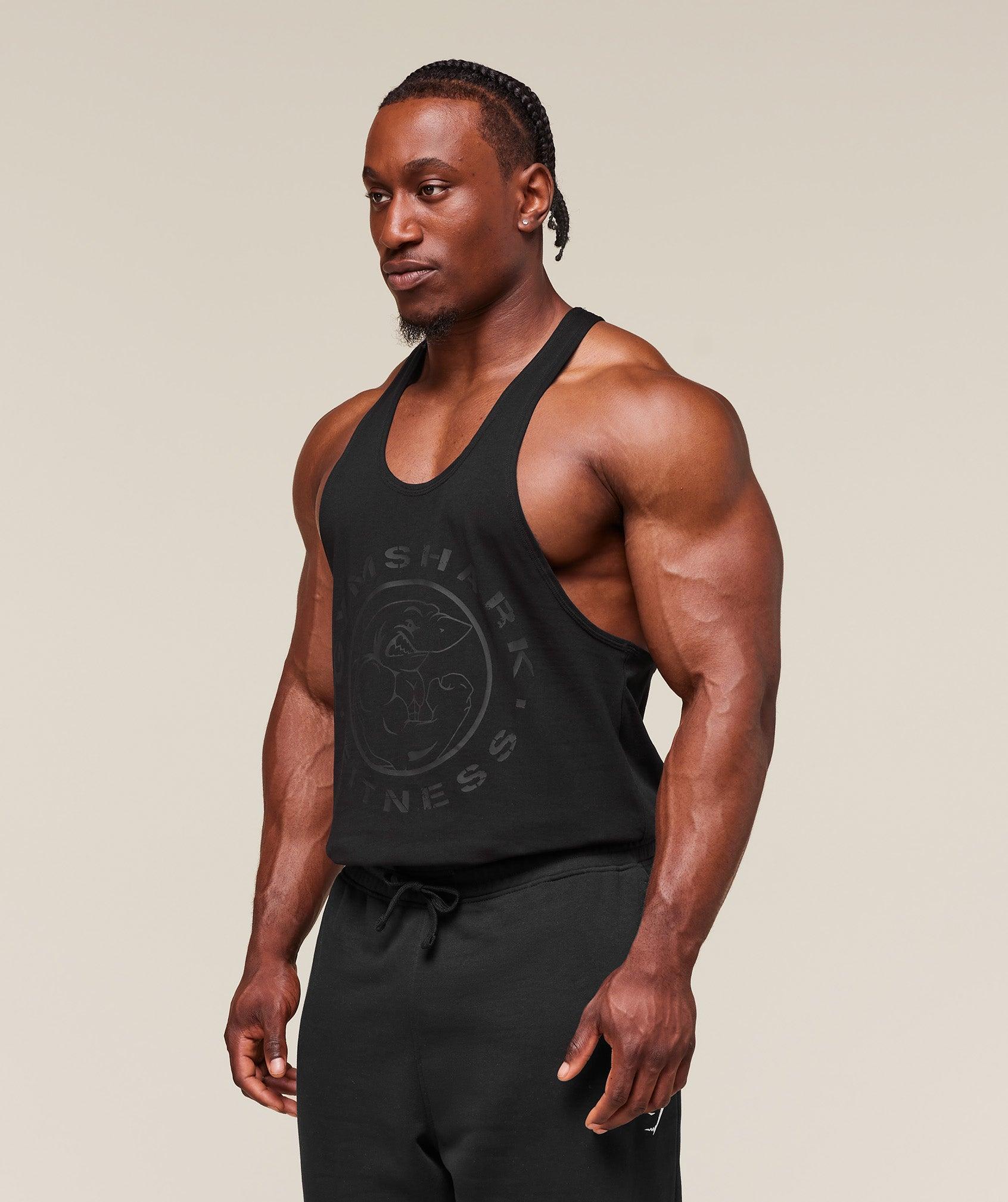 Gymshark Legacy Stringer - Black Male Product Image