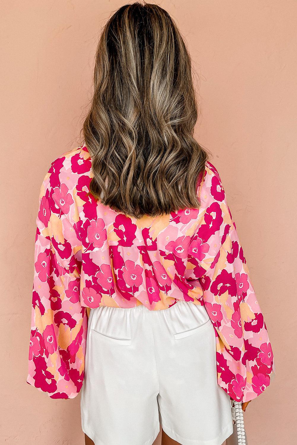 Pink Floral Top / Blouse Product Image