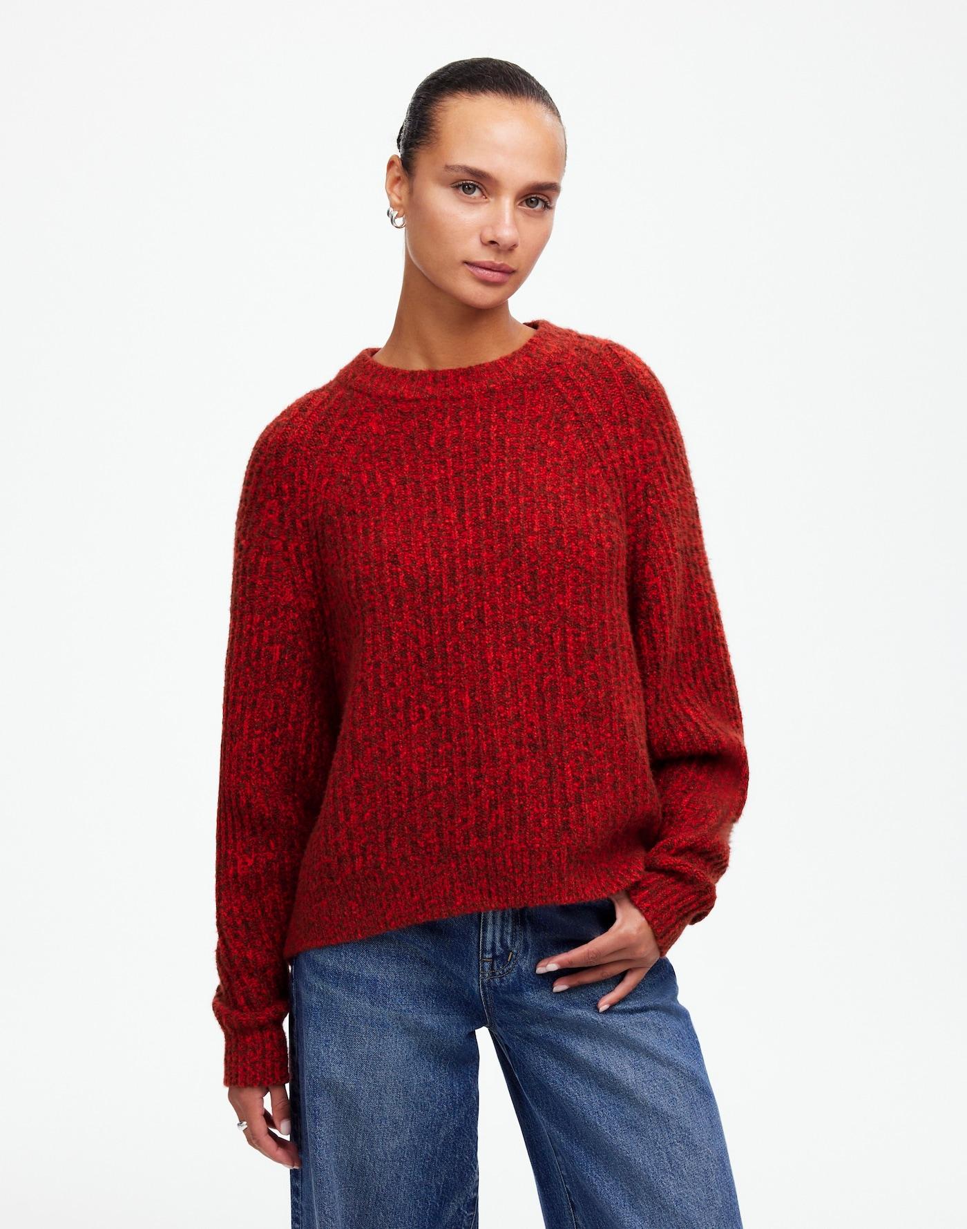 Ribbed Cotton-Blend Sweater Product Image