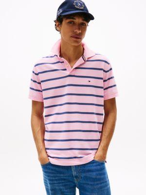 Regular Fit Stripe Wicking Polo Product Image